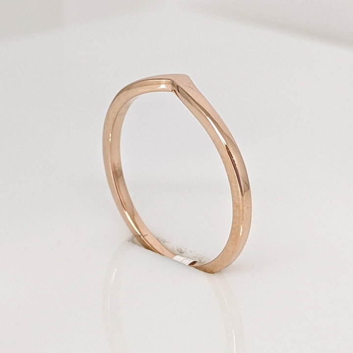 14K ROSE V-CURVED ESTATE BAND 1.4 GRAMS