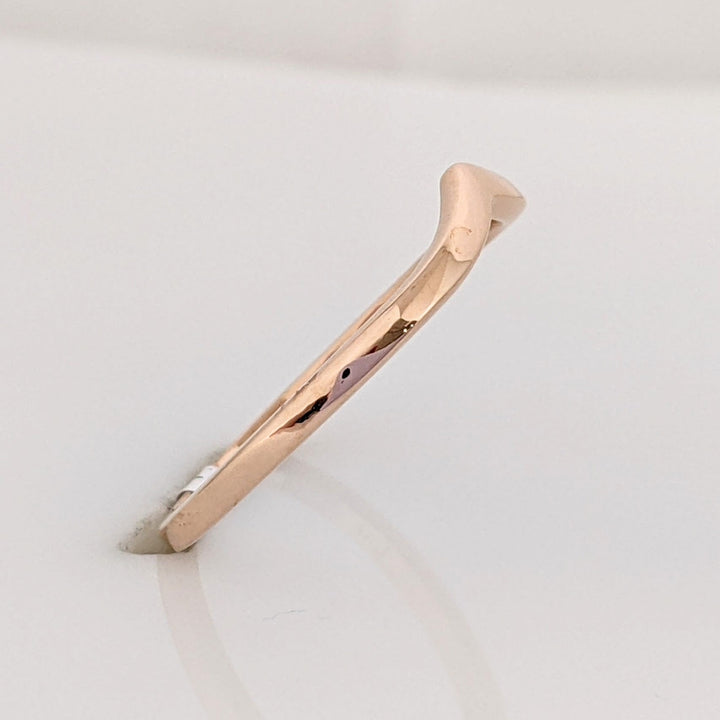 14K ROSE V-CURVED ESTATE BAND 1.4 GRAMS