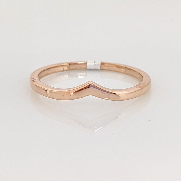 14K ROSE V-CURVED ESTATE BAND 1.4 GRAMS