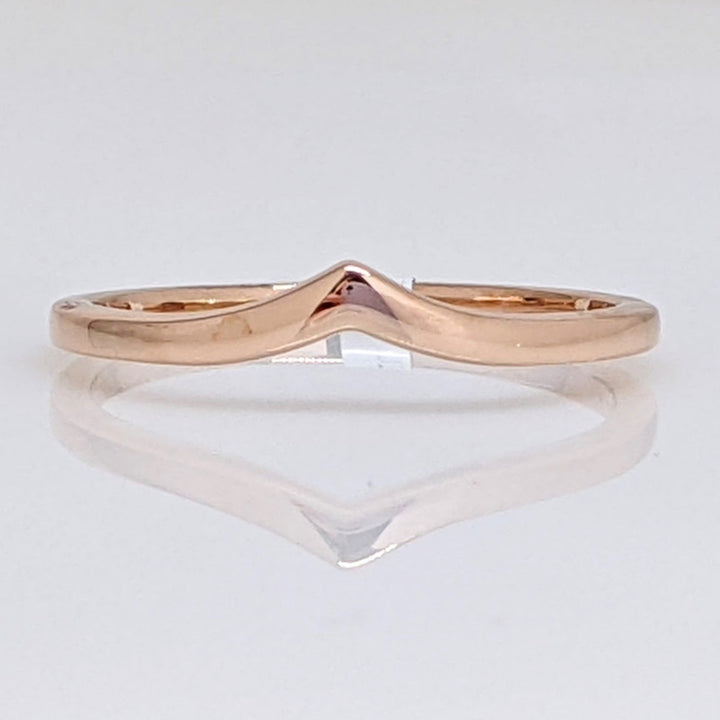 14K ROSE V-CURVED ESTATE BAND 1.4 GRAMS