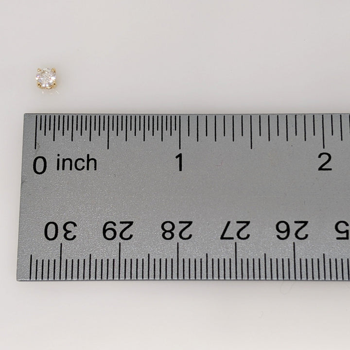 14K .32 CARAT TOTAL WEIGHT SI2 G DIAMOND ROUND ESTATE STUD EARRINGS 0.5 GRAMS
