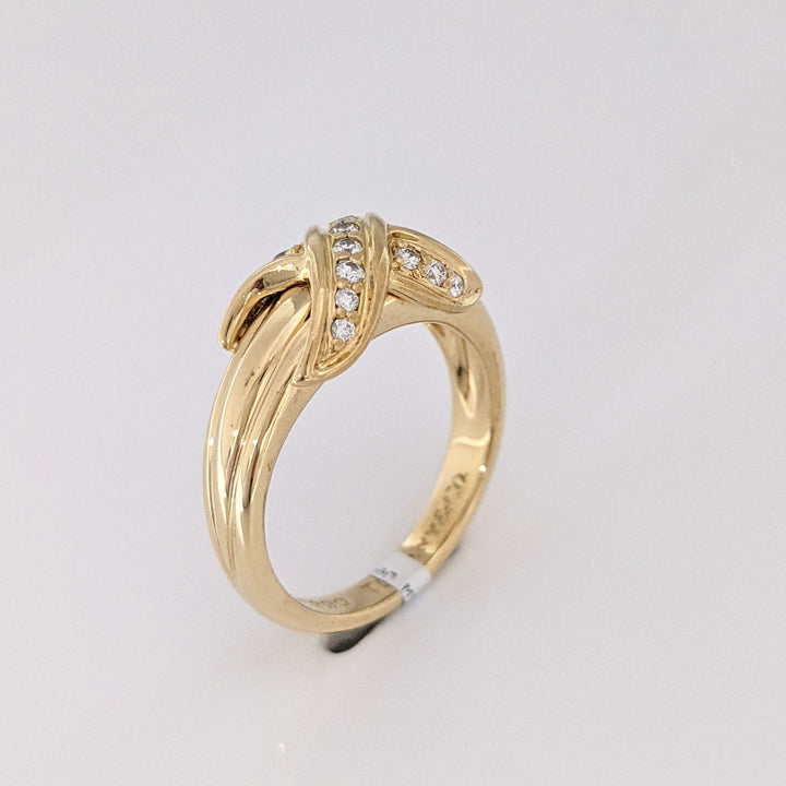 18K .25 CARAT TOTAL WEIGHT VVS1 G ROUND DIAMOND (15) "TIFFANY CO" ESTATE BAND 7.1 GRAMS