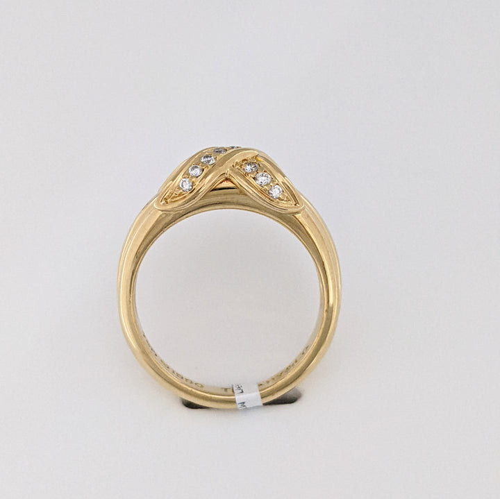 18K .25 CARAT TOTAL WEIGHT VVS1 G ROUND DIAMOND (15) "TIFFANY CO" ESTATE BAND 7.1 GRAMS