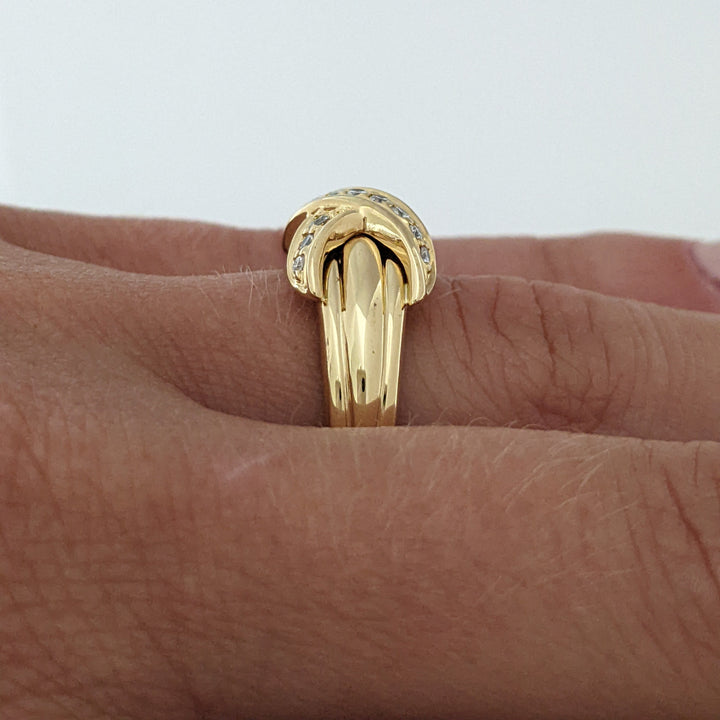 18K .25 CARAT TOTAL WEIGHT VVS1 G ROUND DIAMOND (15) "TIFFANY CO" ESTATE BAND 7.1 GRAMS