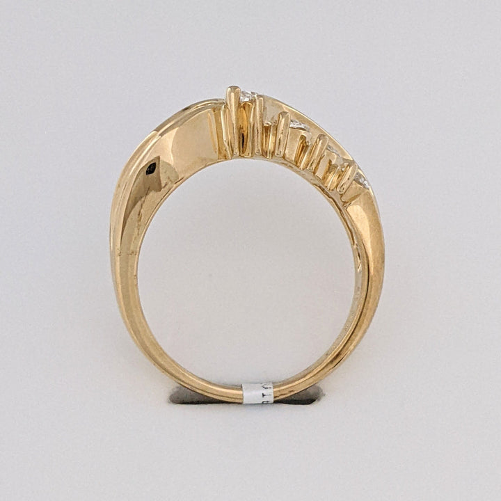 14K 1.01 CARAT TOTAL WEIGHT SI I (7) MARQUISE DIAMOND ESTATE BAND 5.4 GRAMS