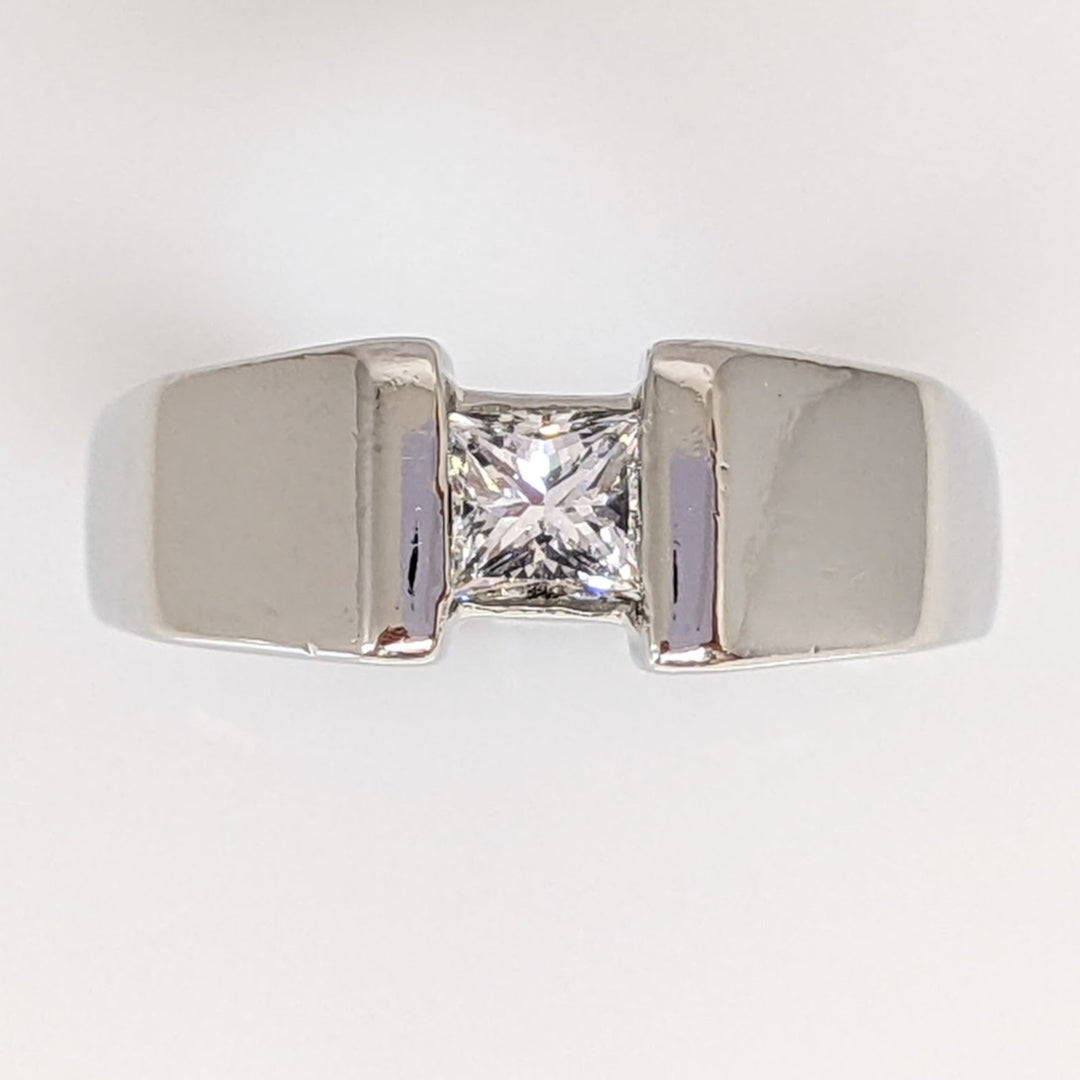 PLATINUM .45 CARAT TOTAL VS2 G DIAMOND PRINCESS CUT ESTATE BAND 13.7 GRAMS