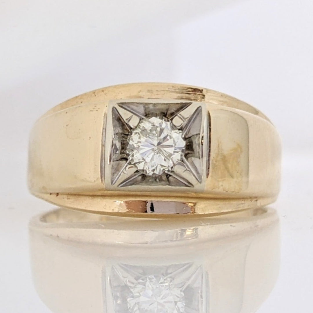 14K .46 CARAT TOTAL I2 I DIAMOND ROUND ESTATE RING 9.5 GRAMS