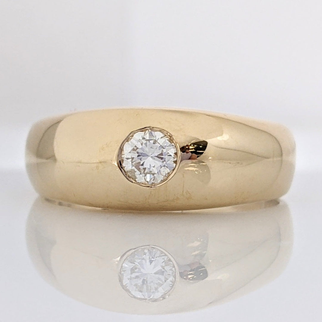 14K .30 CARAT TOTAL VS1 H DIAMOND RUND FLUSH SET ESTATE BAND 7.8 GRAMS