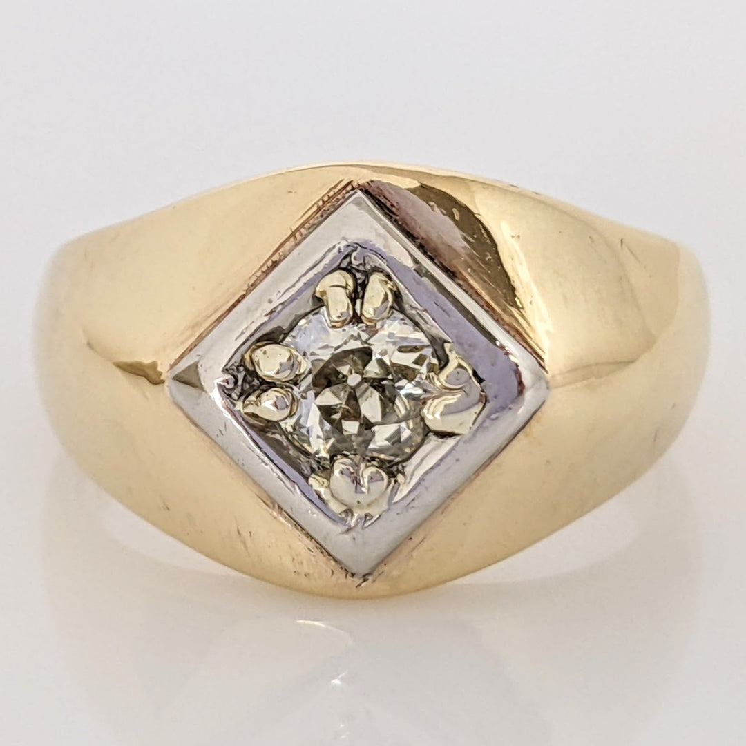 10K .61 CARAT TOTAL I1 P DIAMOND ROUND ESTATE RING 9.4 GRAMS