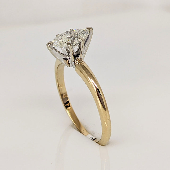 14K .76 CARAT TOTAL I1 G MARQUISE ESTATE RING 2.0 GRAMS
