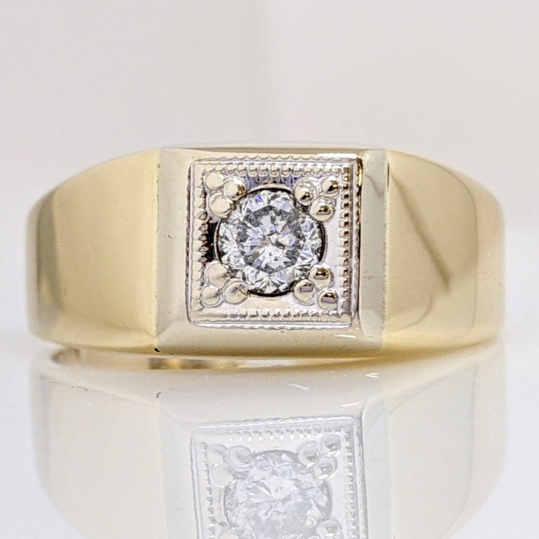 14K .24 CARAT TOTAL I1 G DIAMOND ROUND ESTATE RING 7.2 GRAMS