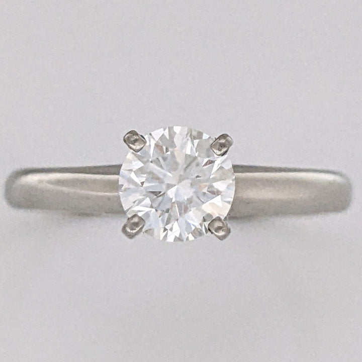 PLATINUM  .55 CARAT TOTAL VS2 G DIAMOND ROUND ESTATE SOLITAIRE RING 3.3 GRAMS
