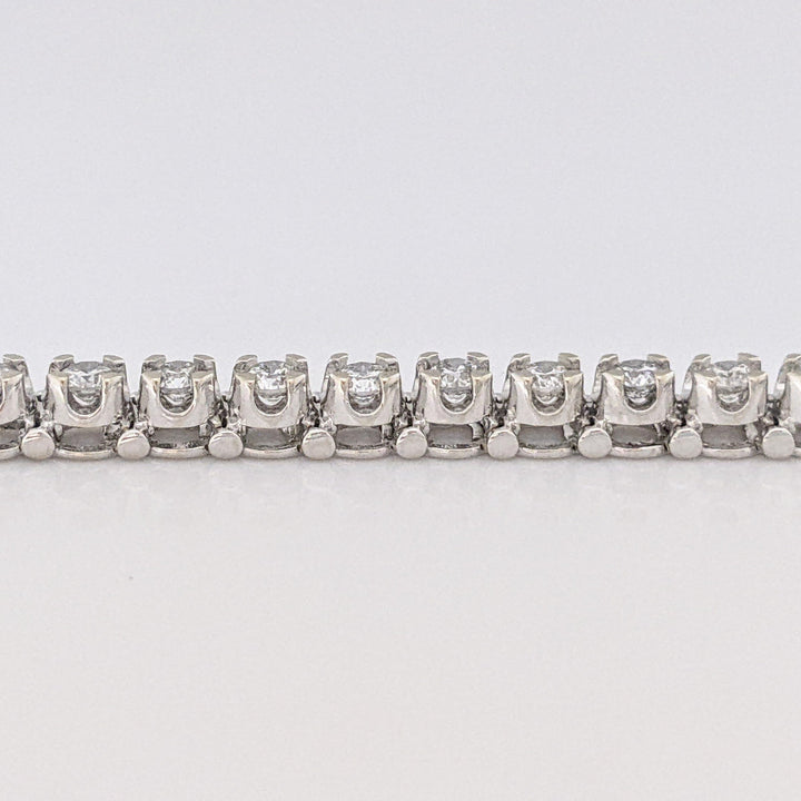 14K WHITE 2.82 CARAT TOTAL WEIGHT I1 I DIAMOND ROUND (47) ESTATE BRACELET 11.9 GRAMS