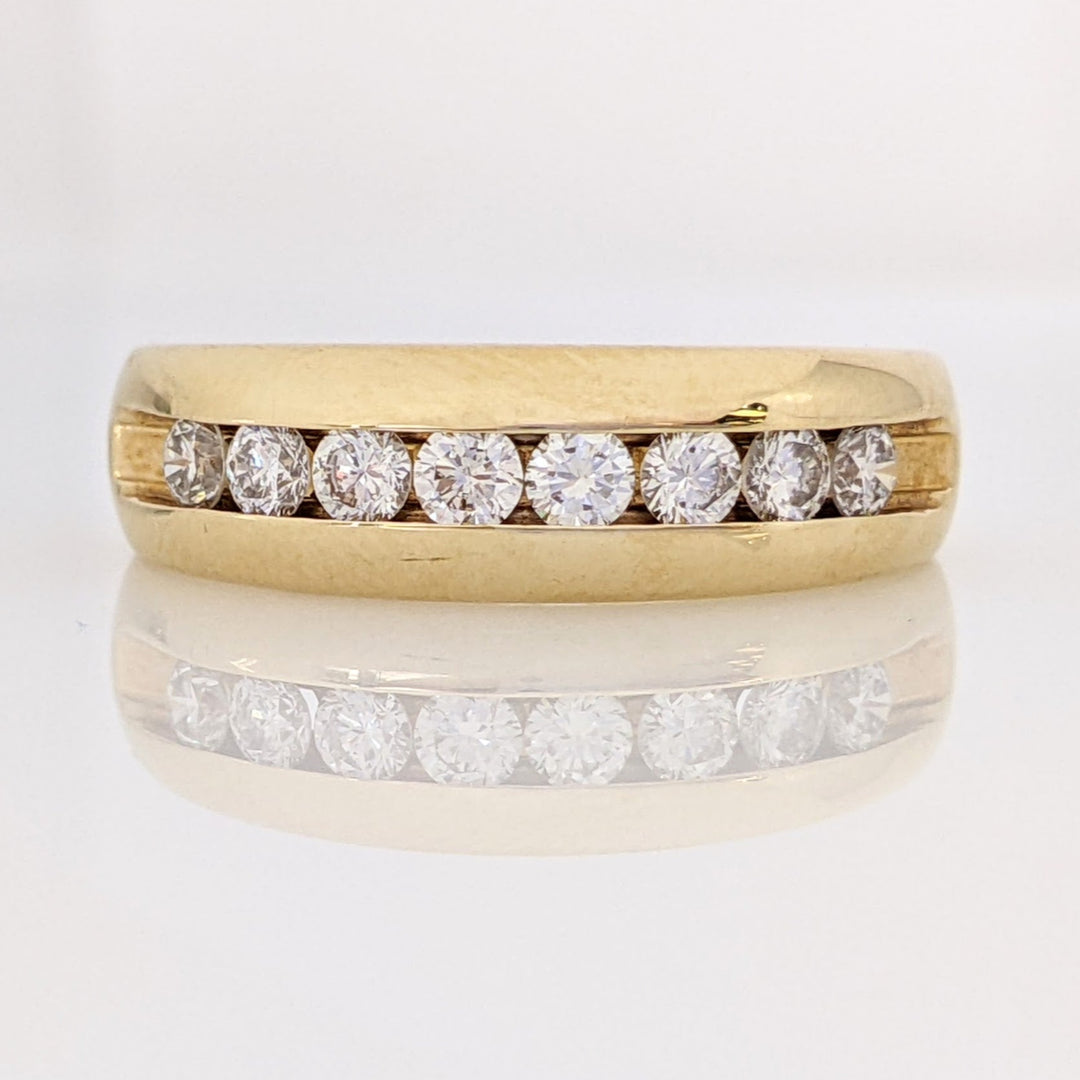 14K .48 CARAT TOTAL WEIGHT (8) ROUND DIAMOND ESTATE BAND 5.2 GRAMS