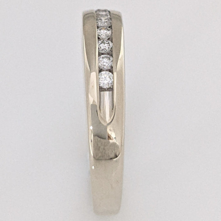 14K WHITE .24 CARAT TOTAL WEIGHT SI2 G DIAMOND ROUND (12) ESTATE CHANNEL SET BAND 3.5 GRAMS