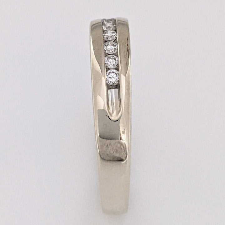 14K WHITE .24 CARAT TOTAL WEIGHT SI2 G DIAMOND ROUND (12) ESTATE CHANNEL SET BAND 3.5 GRAMS