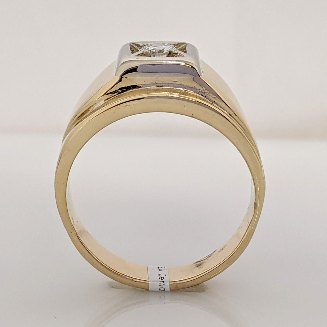 14K .22 CARAT TOTAL I1 H DIAMOND ROUND SQUARE HEAD ESTATE RING 9.5 GRAMS