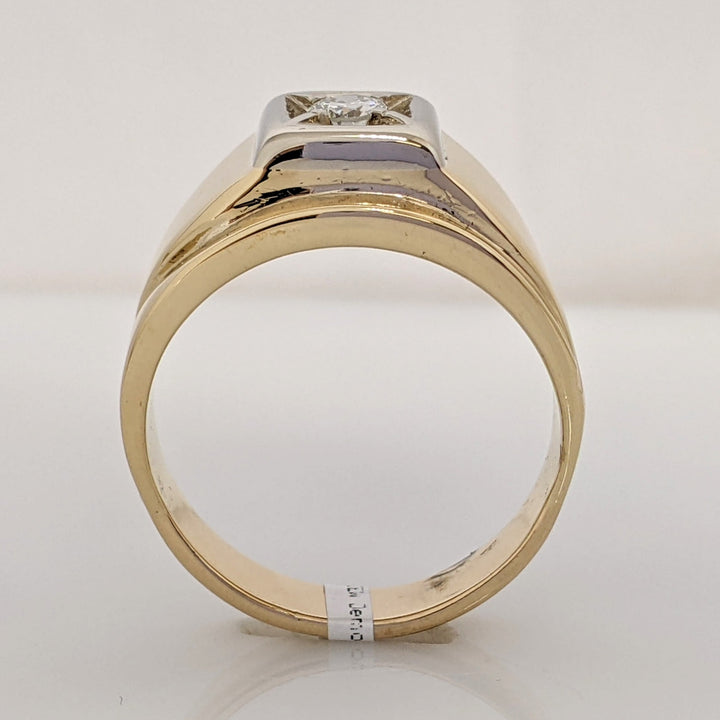 14K .22 CARAT TOTAL I1 H DIAMOND ROUND SQUARE HEAD ESTATE RING 9.5 GRAMS