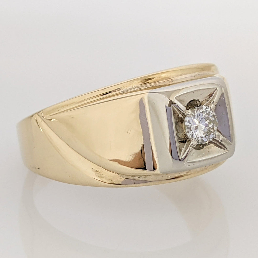 14K .22 CARAT TOTAL I1 H DIAMOND ROUND SQUARE HEAD ESTATE RING 9.5 GRAMS