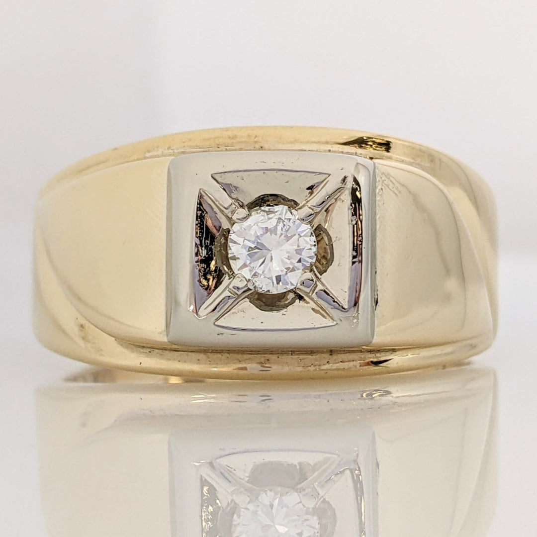 14K .22 CARAT TOTAL I1 H DIAMOND ROUND SQUARE HEAD ESTATE RING 9.5 GRAMS