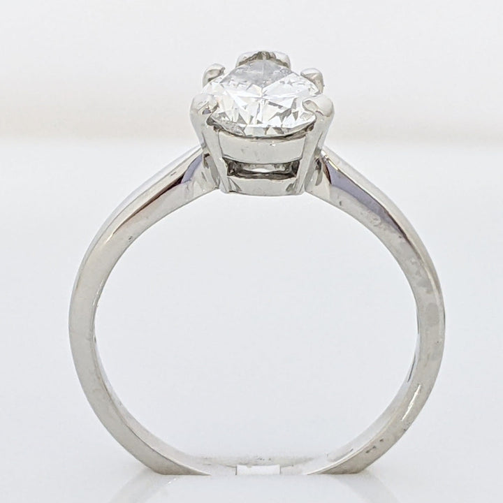 PLATINUM 1.22 CARAT TOTAL VS1 D DIAMOND PEAR ESTATE SOLITAIRE RING 4.5 GRAMS