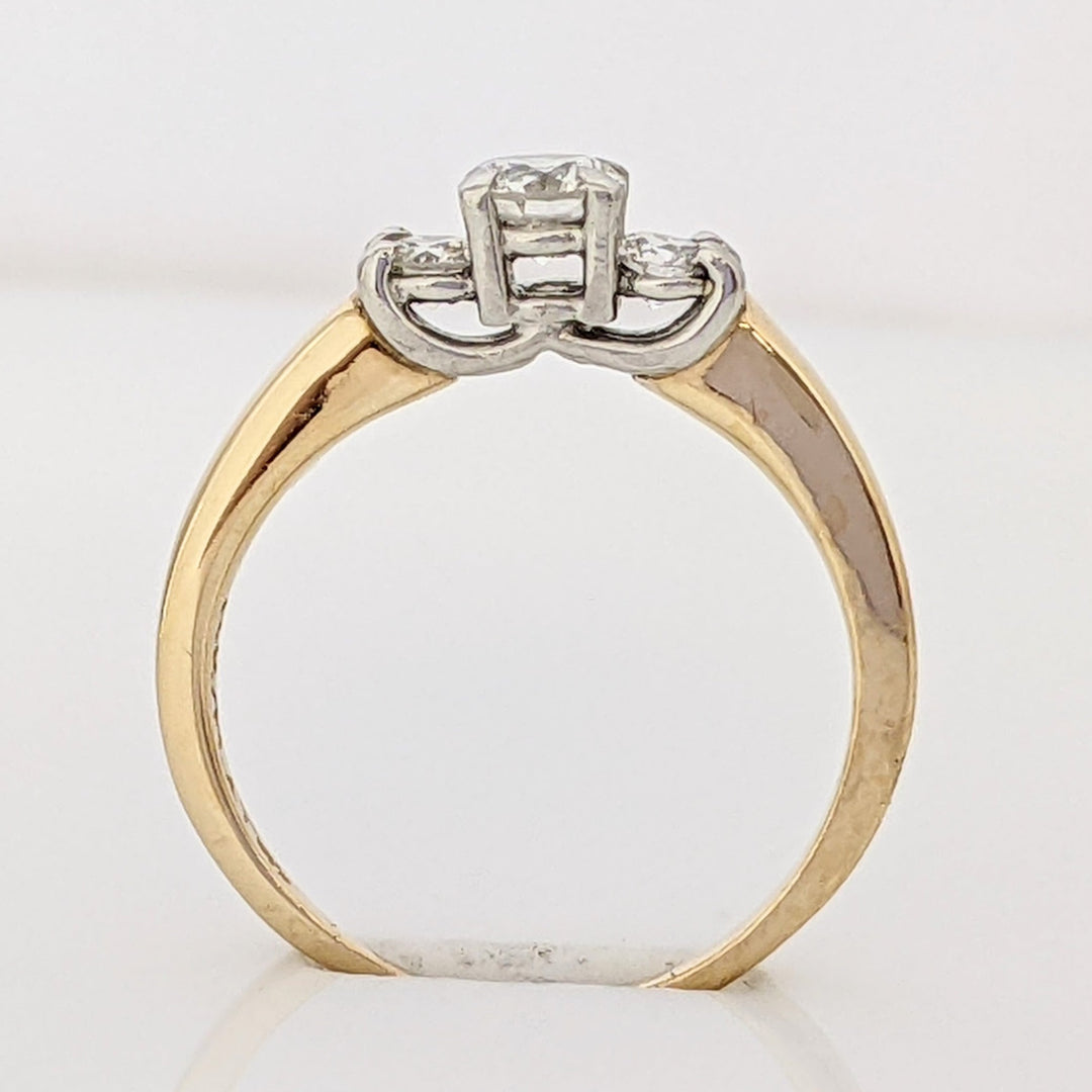 14K/ PLATINUM .46 CARAT TOTAL WEIGHT SI2 I DIAMOND ROUND (3) ESTATE 2.8 GRAMS