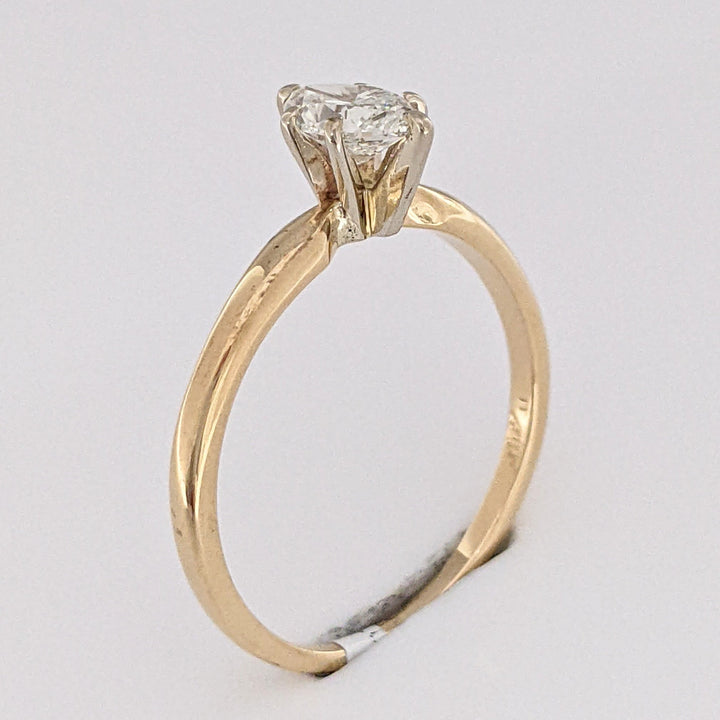 14K .45 CARAT TOTAL SI2 G DIAMOND MARQUISE ESTATE RING 2.0 GRAMS