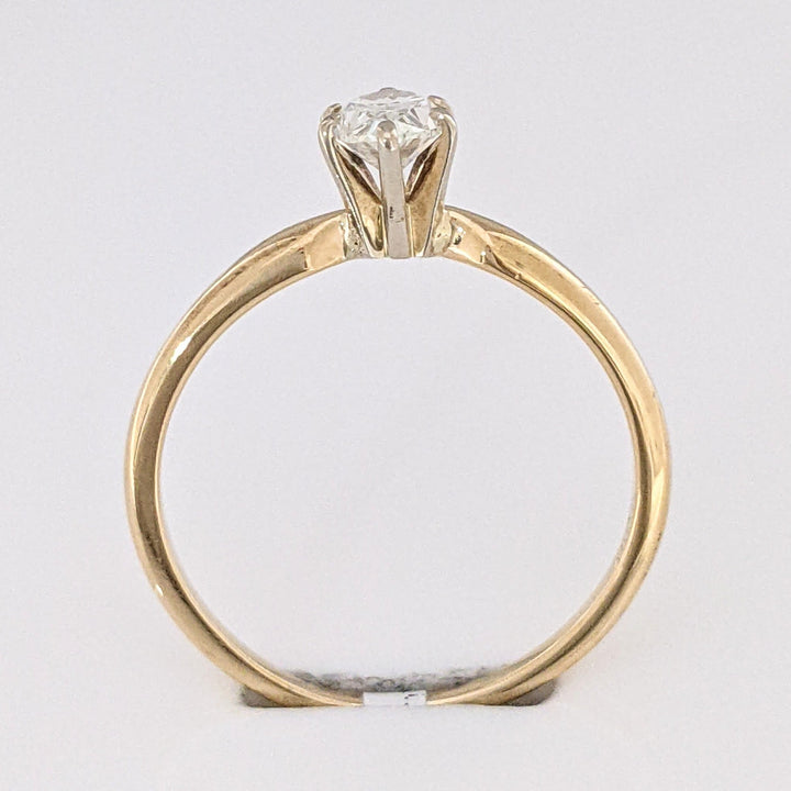 14K .45 CARAT TOTAL SI2 G DIAMOND MARQUISE ESTATE RING 2.0 GRAMS