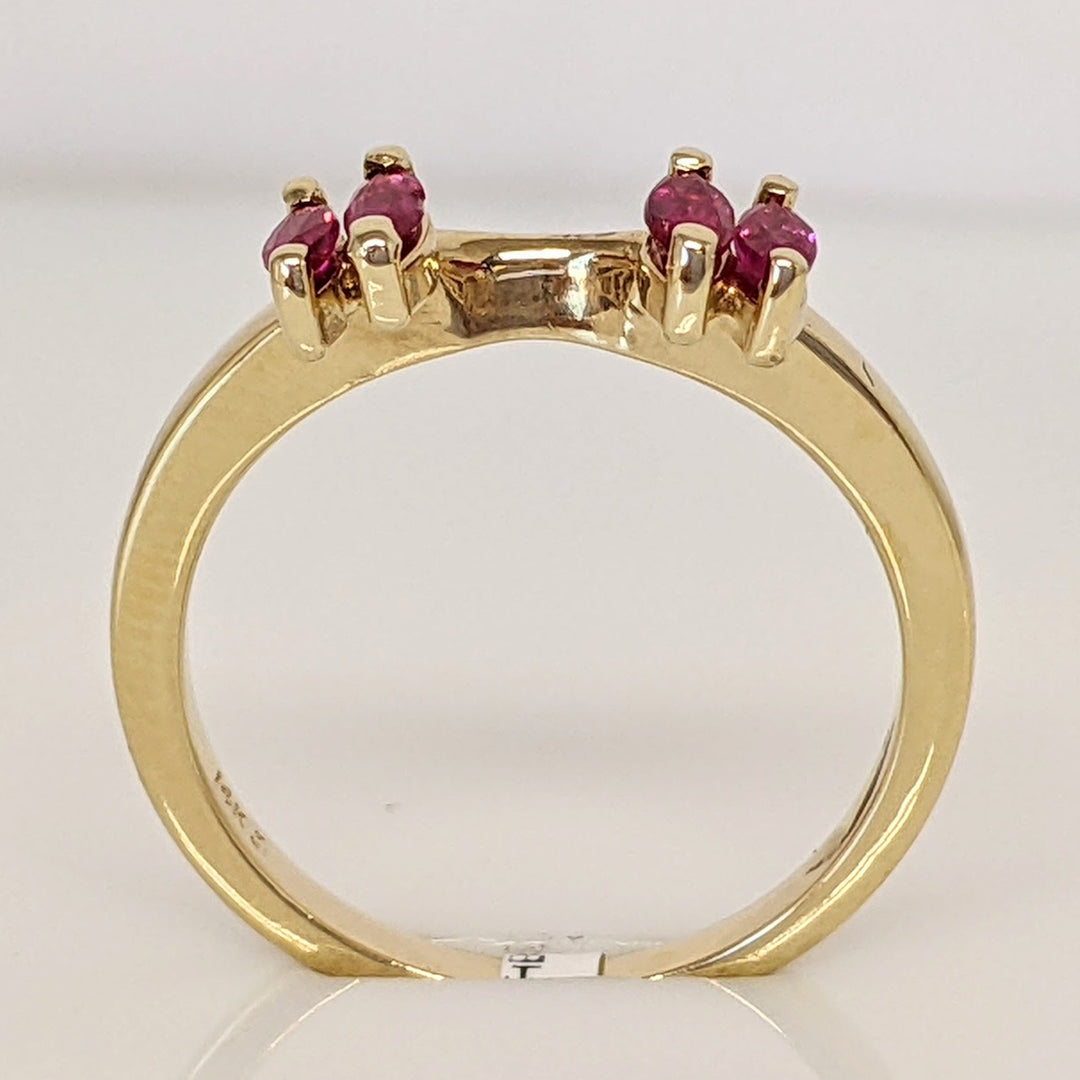 14K RUBY "A" MARQUISE (2) 2X4 (2) 5X1.5MM ESTATE WRAP 2.8 GRAMS