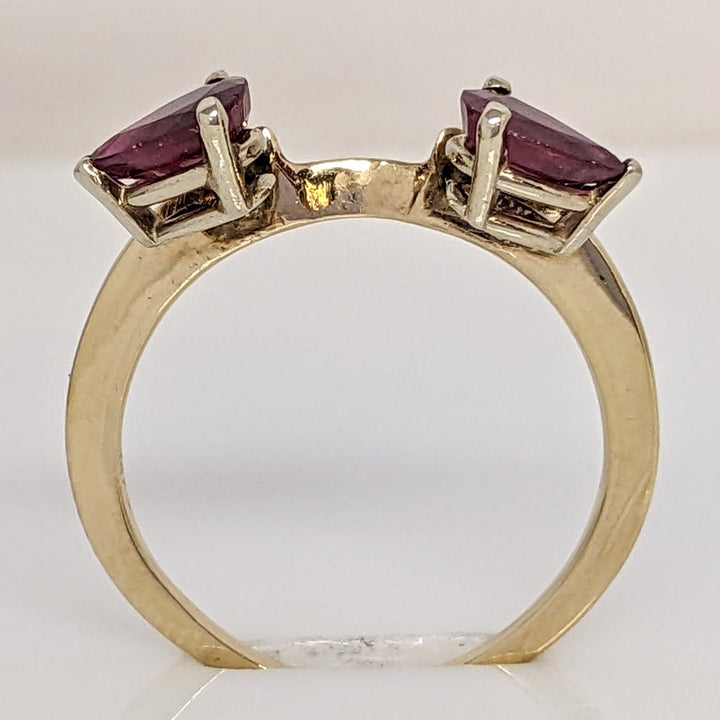 14K RUBY PEAR (2) "C" 4X6 ESTATE WRAP 2.2 GRAMS