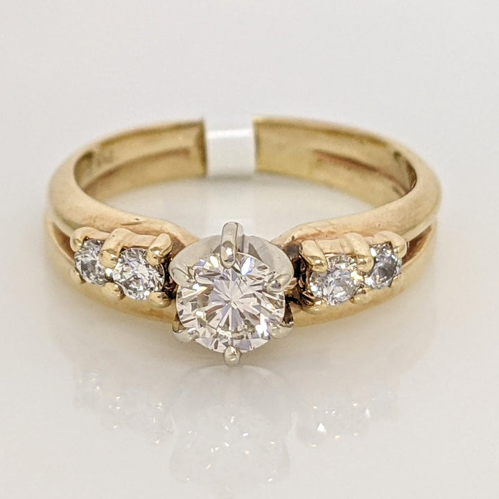 14K .49 CARAT TOTAL WEIGHT I1 J DIAMOND ROUND (5) ESTATE SET 3.7 GRAMS