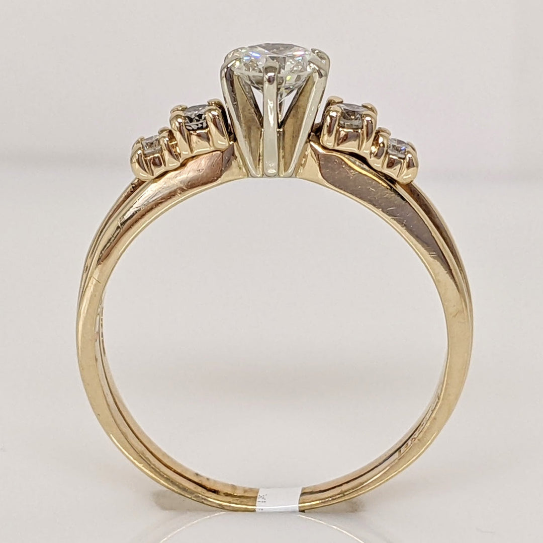 14K .69 CARAT TOTAL WEIGHT I1 G DIAMOND ROUND (5) ESTATE RING/WRAP 3.5 GRAMS