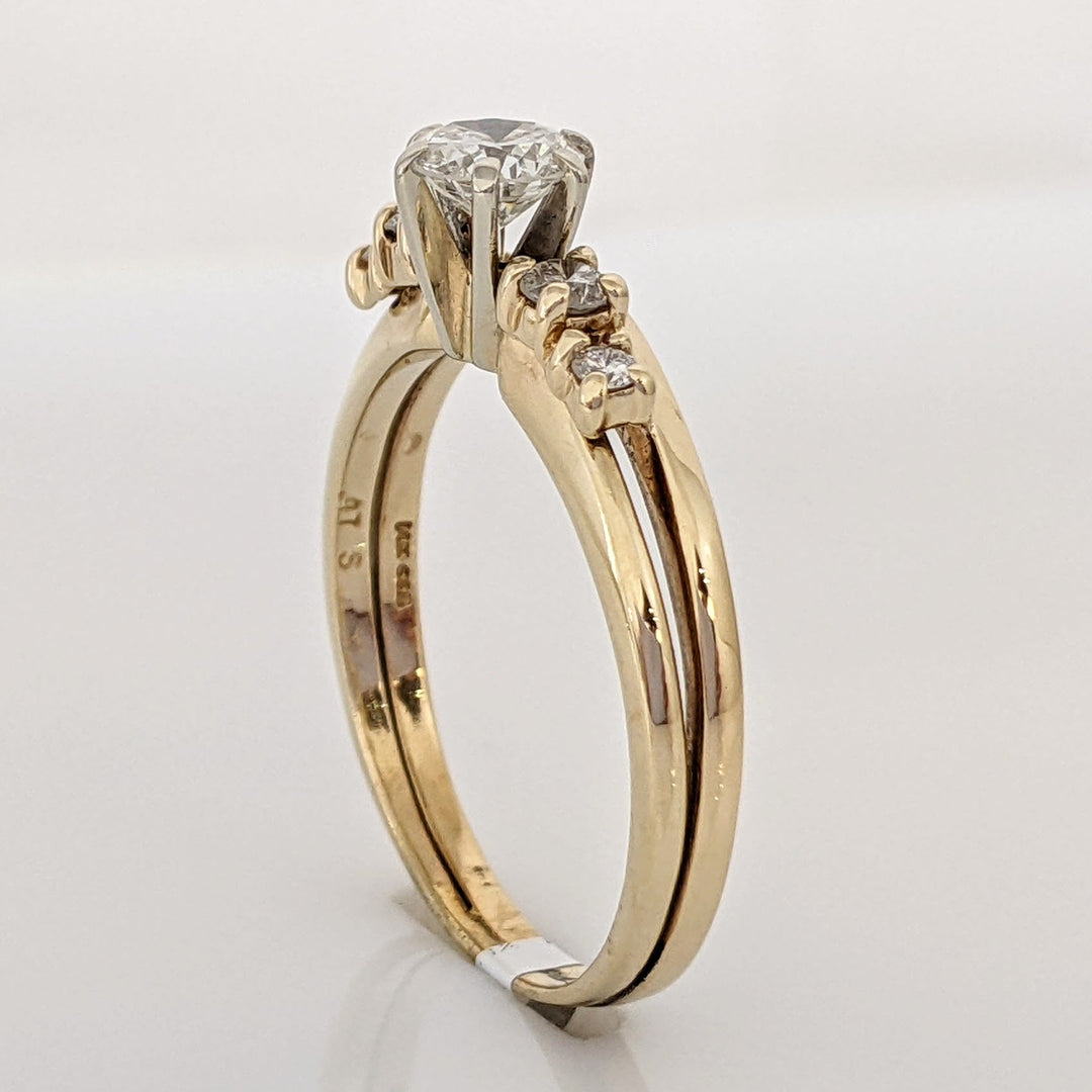 14K .69 CARAT TOTAL WEIGHT I1 G DIAMOND ROUND (5) ESTATE RING/WRAP 3.5 GRAMS