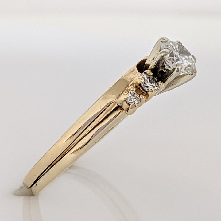 14K .69 CARAT TOTAL WEIGHT I1 G DIAMOND ROUND (5) ESTATE RING/WRAP 3.5 GRAMS
