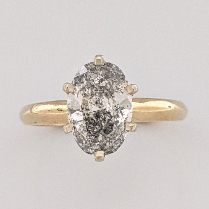 14K 1.30 CARAT TOTAL I3 I DIAMOND OVAL ESTATE RING 2.7 GRAMS
