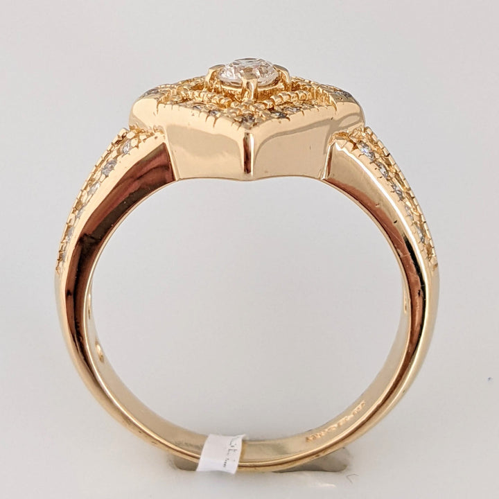 14K .57 CARAT TOTAL WEIGHT I1 I DIAMOND ROUND (41) ESTATE RING 2.6 GRAMS