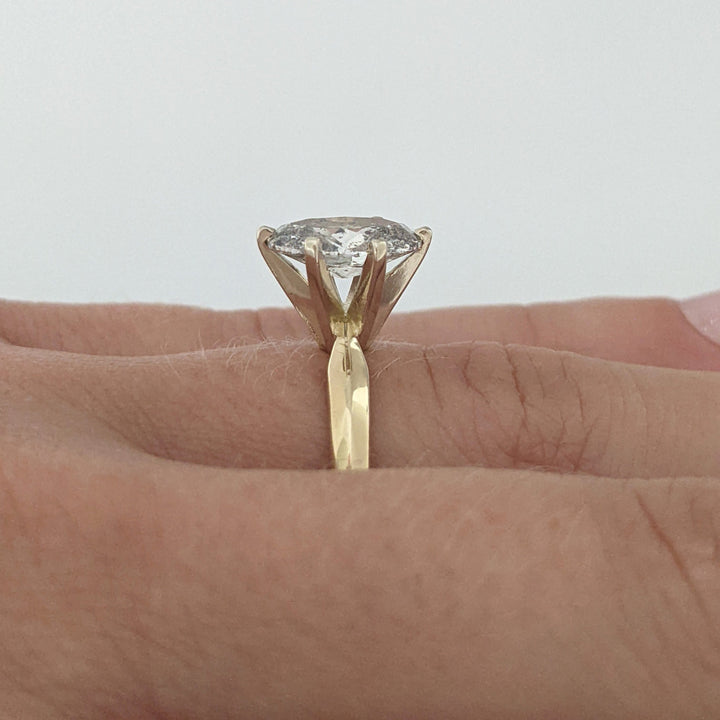 14K 1.30 CARAT TOTAL I3 I DIAMOND OVAL ESTATE RING 2.7 GRAMS