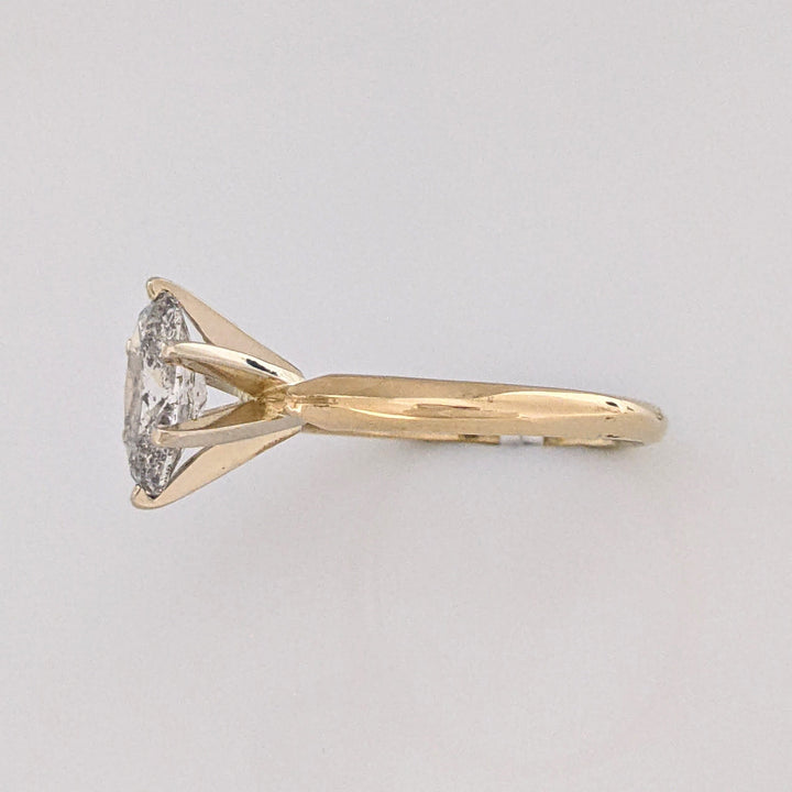 14K 1.30 CARAT TOTAL I3 I DIAMOND OVAL ESTATE RING 2.7 GRAMS