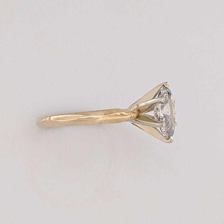 14K 1.30 CARAT TOTAL I3 I DIAMOND OVAL ESTATE RING 2.7 GRAMS