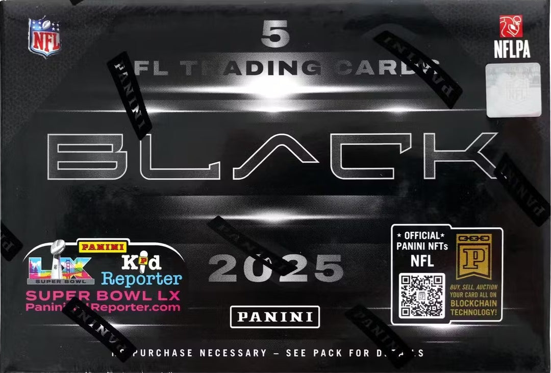 2025 Panini Black Football Hobby Box - (5) Cards