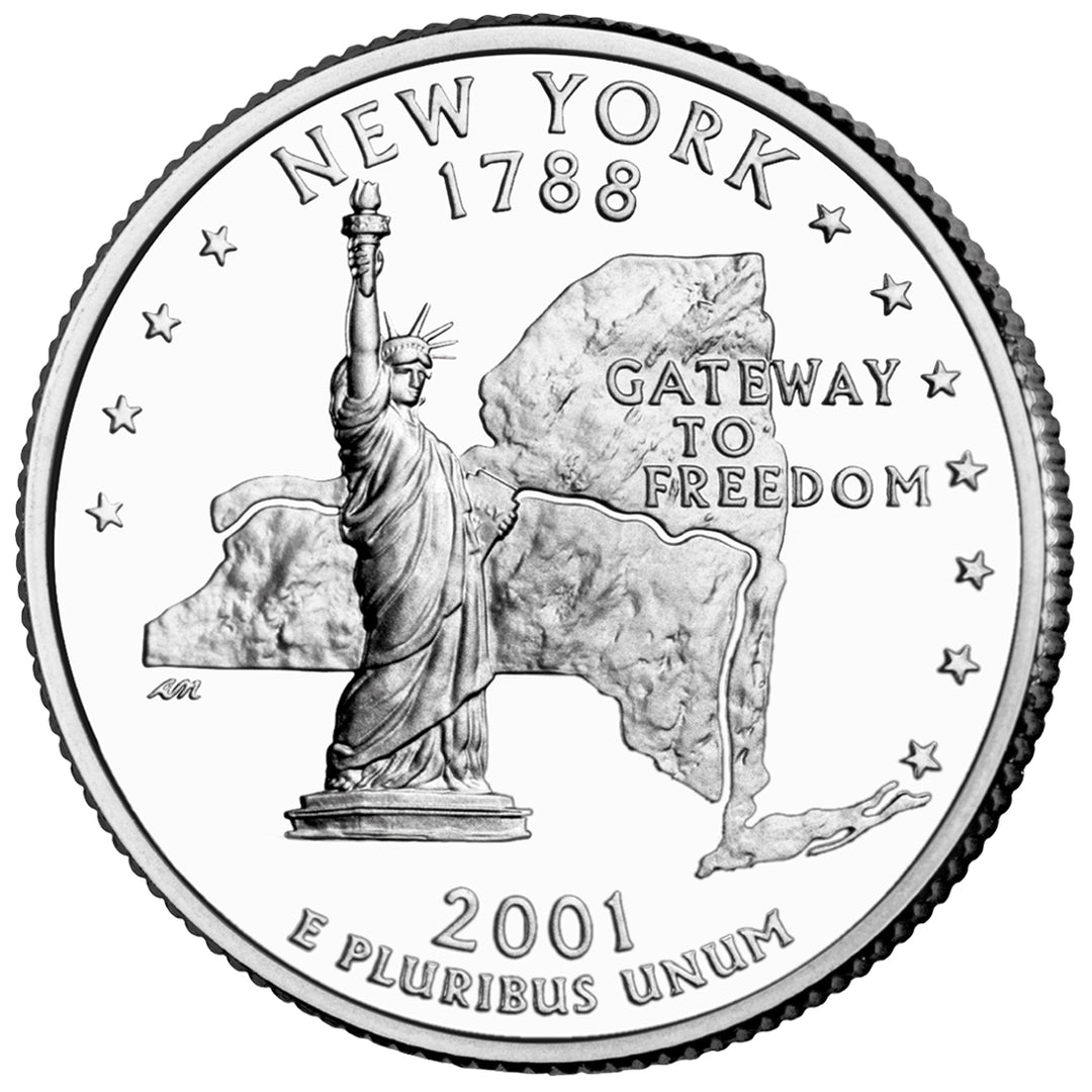 New York State Quarter #11 (2001)- P uncirculated - us mint