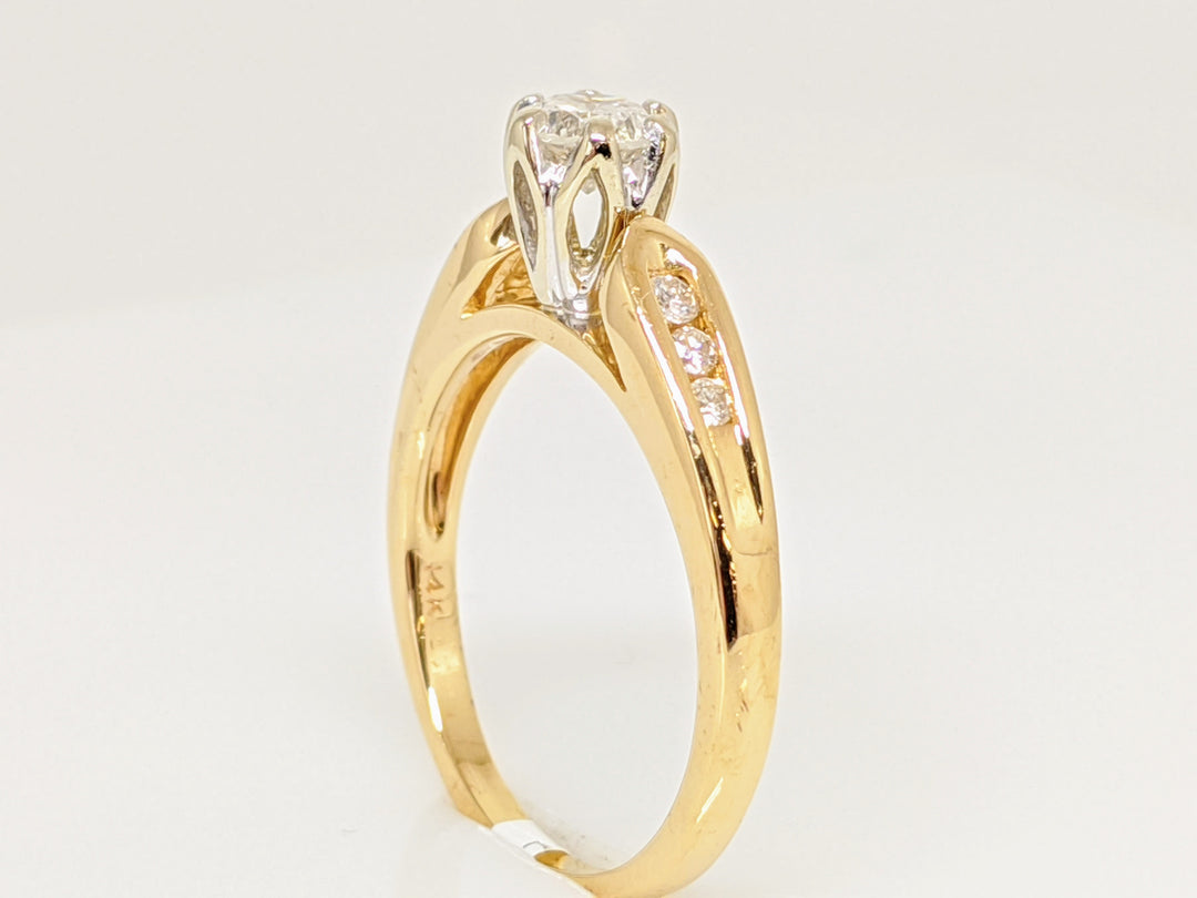 14K .46 CARAT TOTAL WEIGHT SI1 G DIAMOND ROUND (7) ESTATE RING 3.9 GRAMS