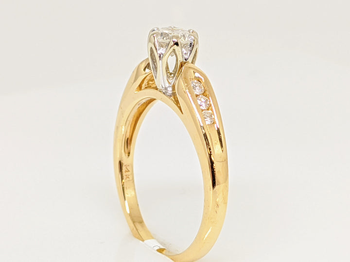 14K .46 CARAT TOTAL WEIGHT SI1 G DIAMOND ROUND (7) ESTATE RING 3.9 GRAMS