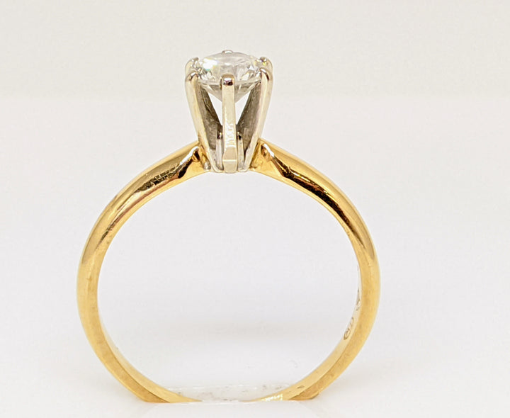 14K .40 CARAT TOTAL SI2 H DIAMOND ROUND SOLITAIRE ESTATE RING 2.1 GRAMS