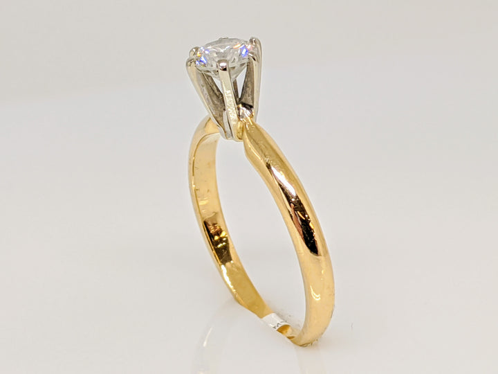 14K .40 CARAT TOTAL SI2 H DIAMOND ROUND SOLITAIRE ESTATE RING 2.1 GRAMS