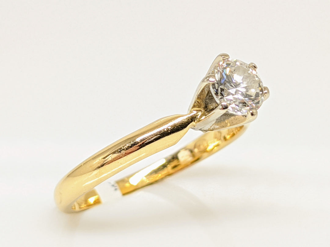 14K .40 CARAT TOTAL SI2 H DIAMOND ROUND SOLITAIRE ESTATE RING 2.1 GRAMS
