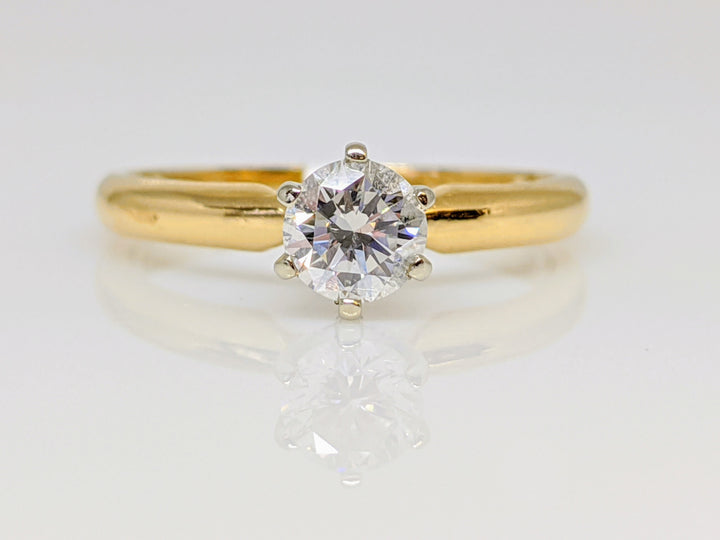 14K .40 CARAT TOTAL SI2 H DIAMOND ROUND SOLITAIRE ESTATE RING 2.1 GRAMS