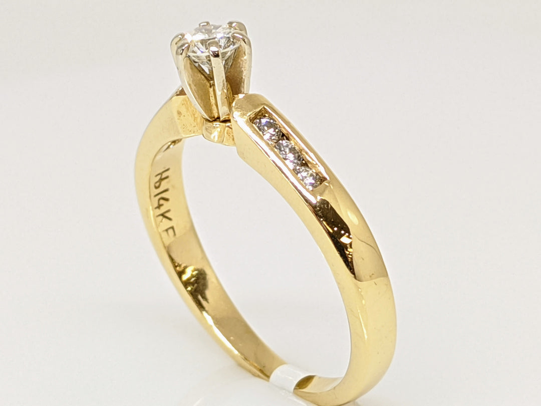 14K .43 CARAT TOTAL WEIGHT SI2 H DIAMOND ROUND (7) ESTATE RING 3.1 GRAMS