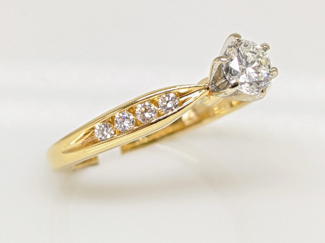 14K .33 CARAT TOTAL WEIGHT DIAMOND ROUND (9) ESTATE RING 2.2 GRAMS