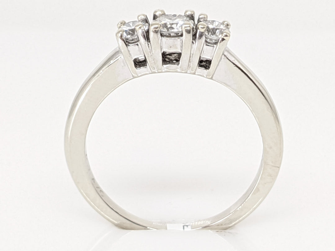 14K WHITE .47 CARAT TOTAL WEIGHT I1 I DIAMOND ROUND (3) TRINITY ESTATE RING 3.3 GRAMS